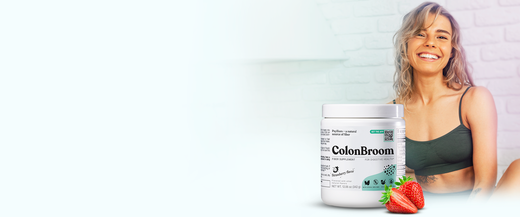 ColonBroom psyllium husk fibre supplement container