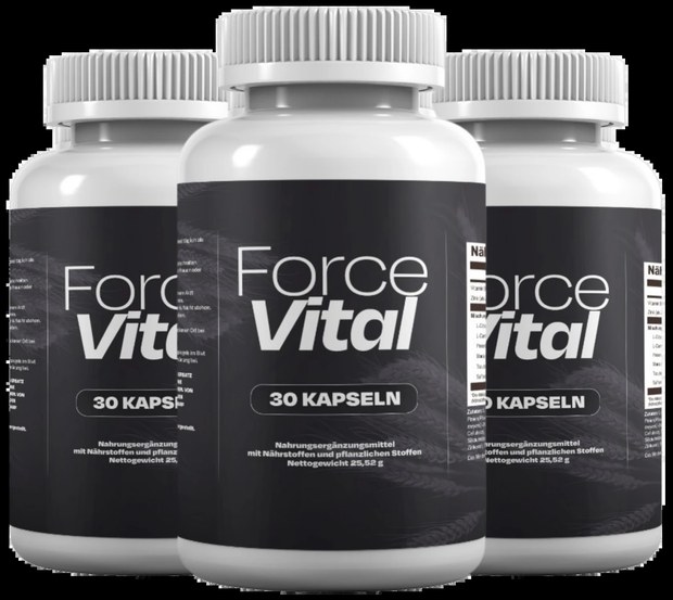 Drei ForceVital Flaschen nebeneinander