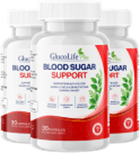 Three bottles of GlucoLife Plus Blood Sugar Support Capsules