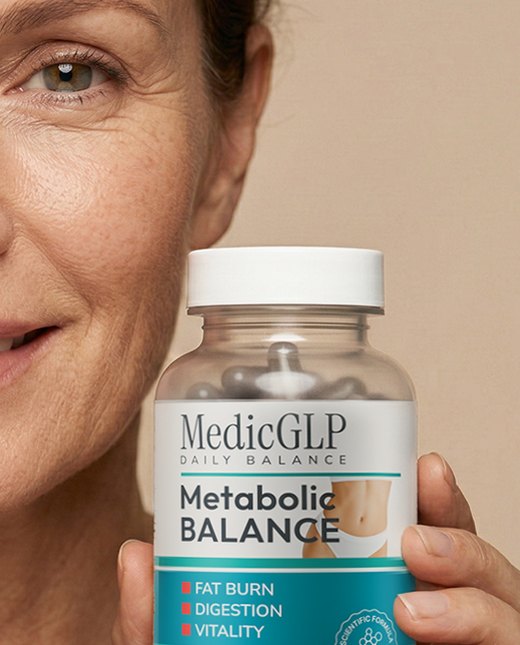 MedicGLP Daily Balance Metabolic Balance Kapseln in der Hand