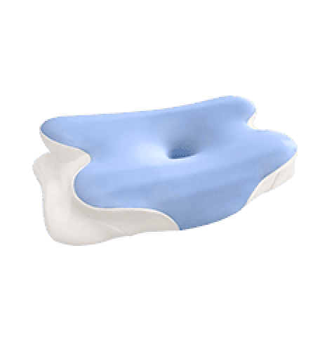Melara Max pillow showing the central dip and raised sides