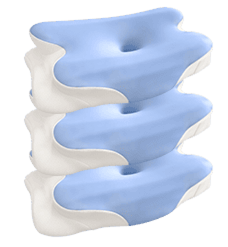 Three Melara Max pillows stacked, the three unit pack