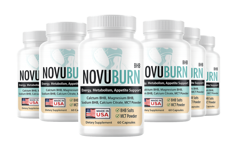 Six bottles of NovuBurn BHB capsules