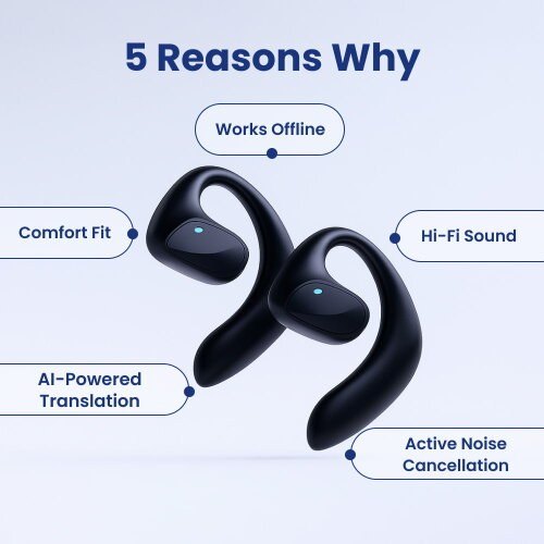 SonaBuds open ear hook style earbuds in black