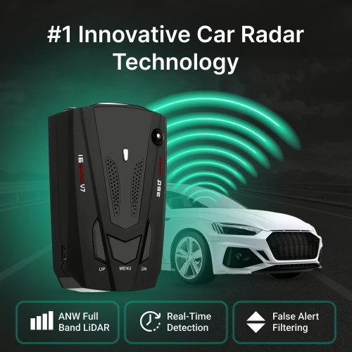 Speeder Pro radar detector, a small black unit with a display and control buttons