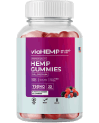 Bouteille de viaHEMP Hemp Gummies aux petits fruits