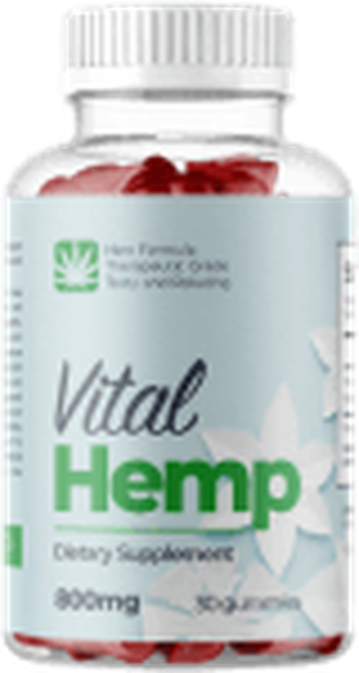 Vital Hemp gummies bottle, 800 mg, 30 gummies
